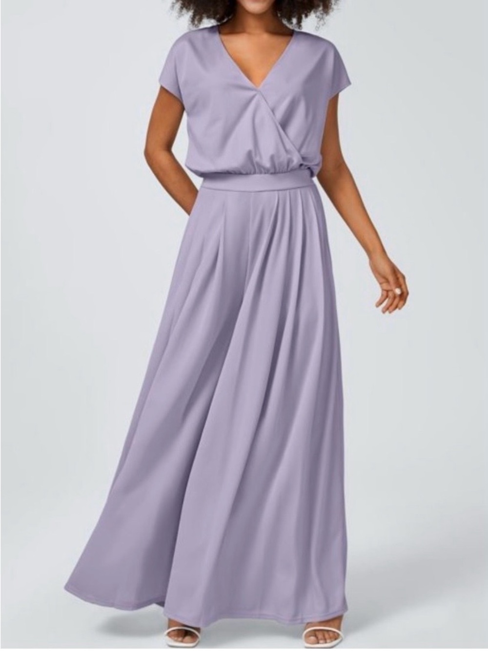 New Halara Wide Leg Waffle Jumpsuit Purple